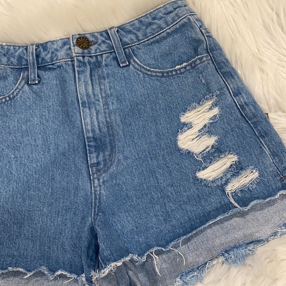 Mumu Blue Arizona High Waist Shorts size 26 - Picture 4 of 6